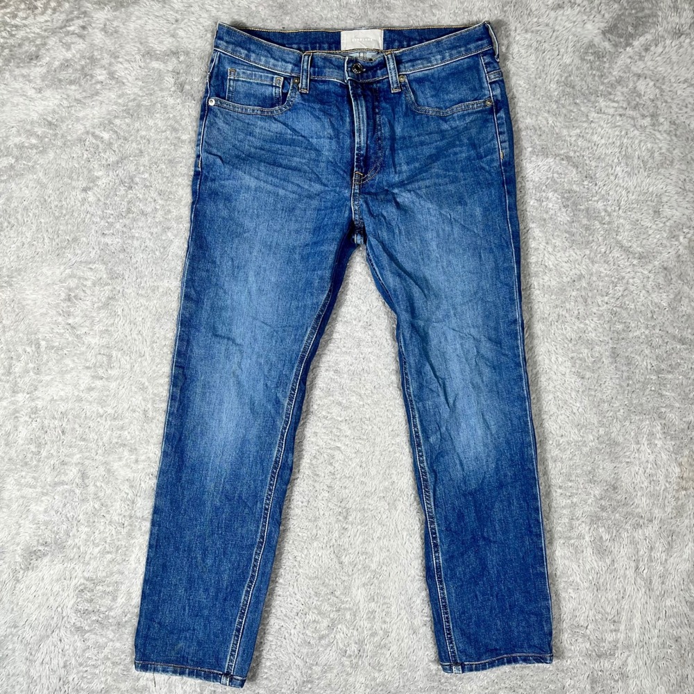Everlane Straight Leg‎ Denim Jeans Medium Wash Blue Stretch 31x28 Womens